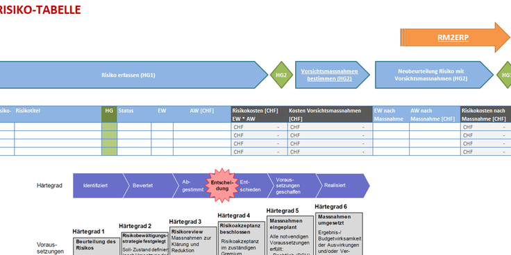 MPM Capex: RM2ERP - Werkzeug zur Verteilung von Risikokosten auf Projektkostenstrukturen